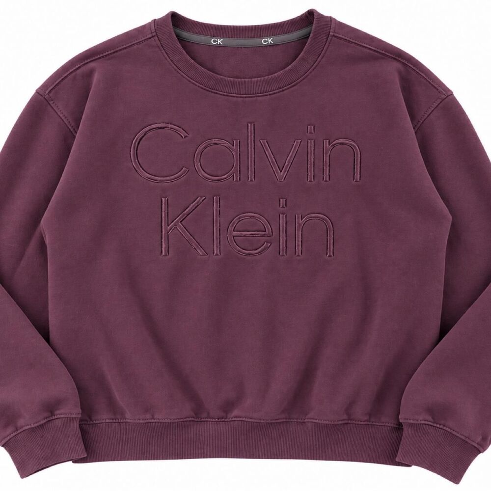 Calvin-klein Women's Burgundy and Red Sweatshirt